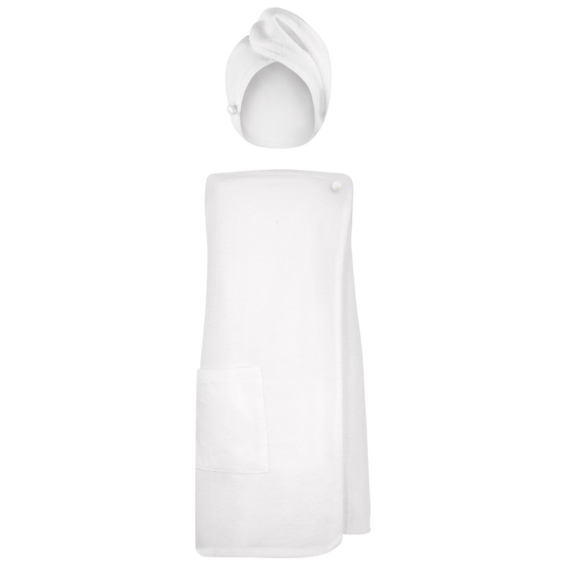 حوله استخری مدل دکلته کد 221 سایز 136×80 سانتیمتر به همراه حوله کلاهی