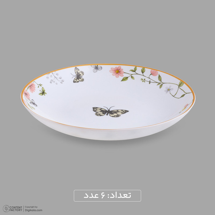سرویس غذاخوری اوپال 26 پارچه 6 نفره دینو مدل Butterfly