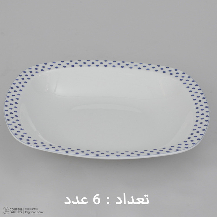 سرویس غذاخوری 27 پارچه چینی زرین ایران مدل کواترو ورنیکا درجه یک