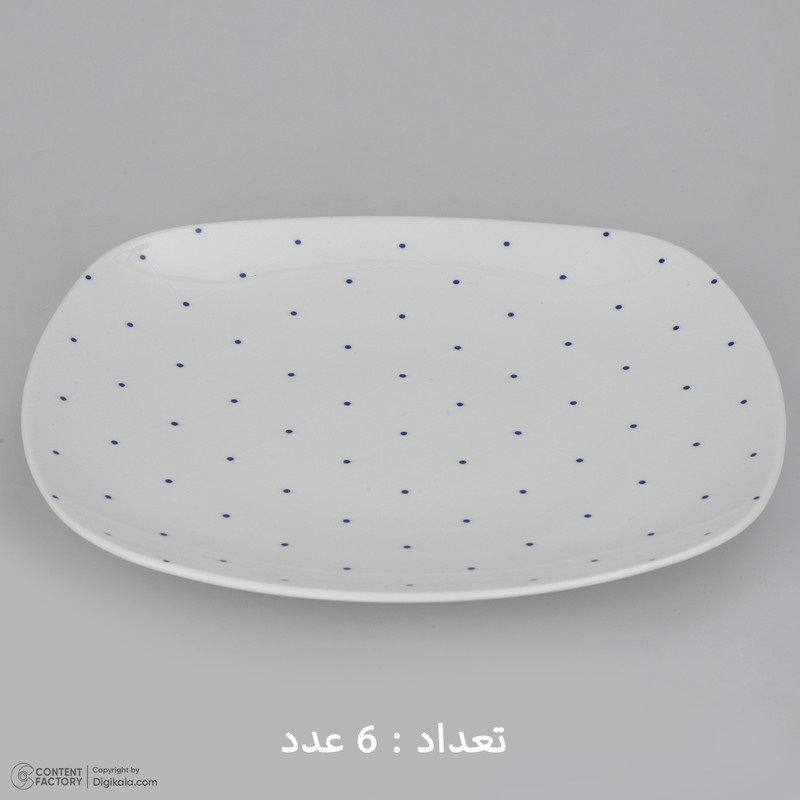 سرویس غذاخوری 27 پارچه چینی زرین ایران مدل کواترو ورنیکا درجه یک