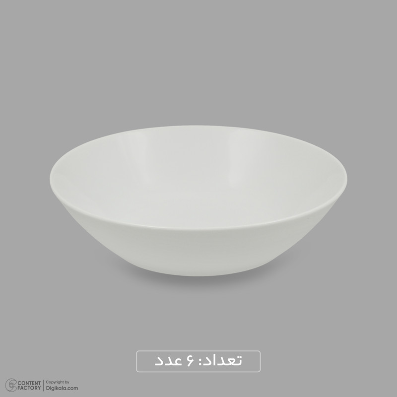 سرویس غذاخوری چینی 25 پارچه 6 نفره مقصود مدل دایره کد 001