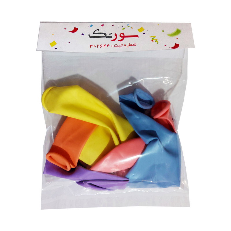 بادکنک سورتک مدل پاستیلی پلاس کد ST68 بسته 10 عددی