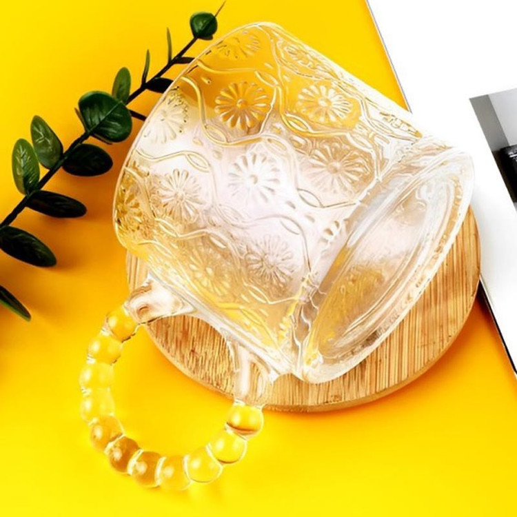 لیوان دلی گلس مدل دسته حلقه کد TZ4303 بسته شش عددی
