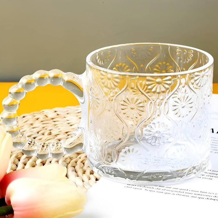 لیوان دلی گلس مدل دسته حلقه کد TZ4303 بسته شش عددی