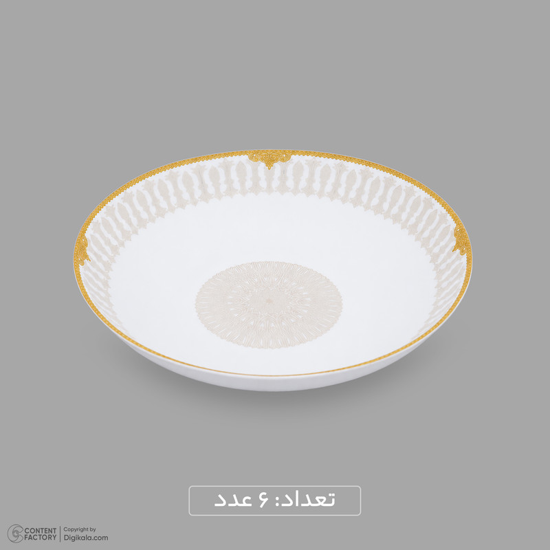 سرویس غذاخوری اوپال 26 پارچه 6 نفره دینو مدل گرد کلاسیک ورژن 3 دلینا