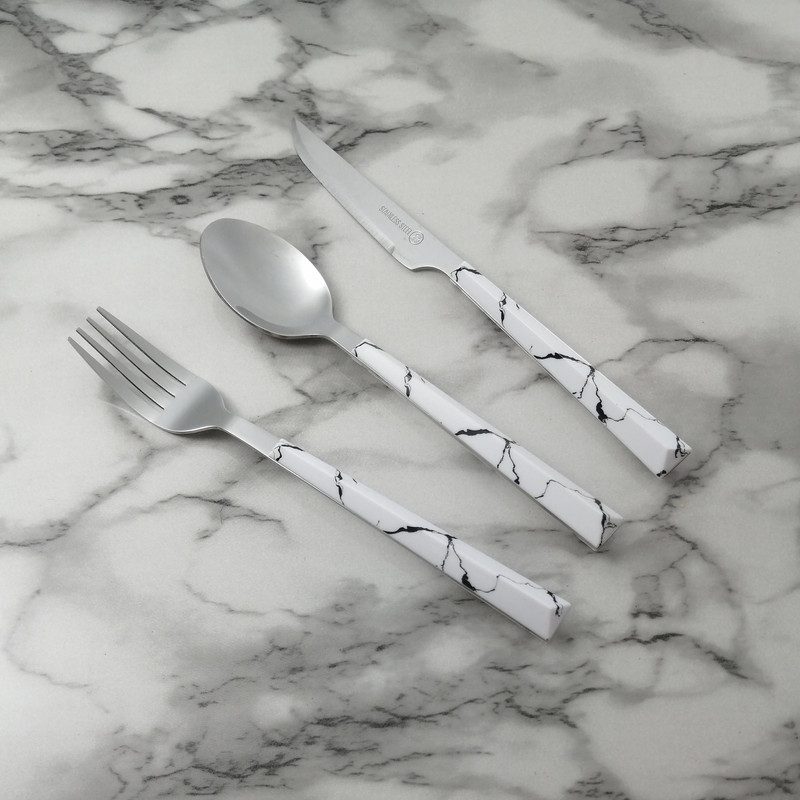 سرویس قاشق و چنگال 32 پارچه ام جی مدل MARBLE