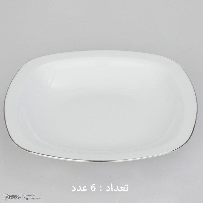 سرویس چینی 27 پارچه غذاخوری چینی زرین ایران سری کواترو مدل سمن درجه عالی