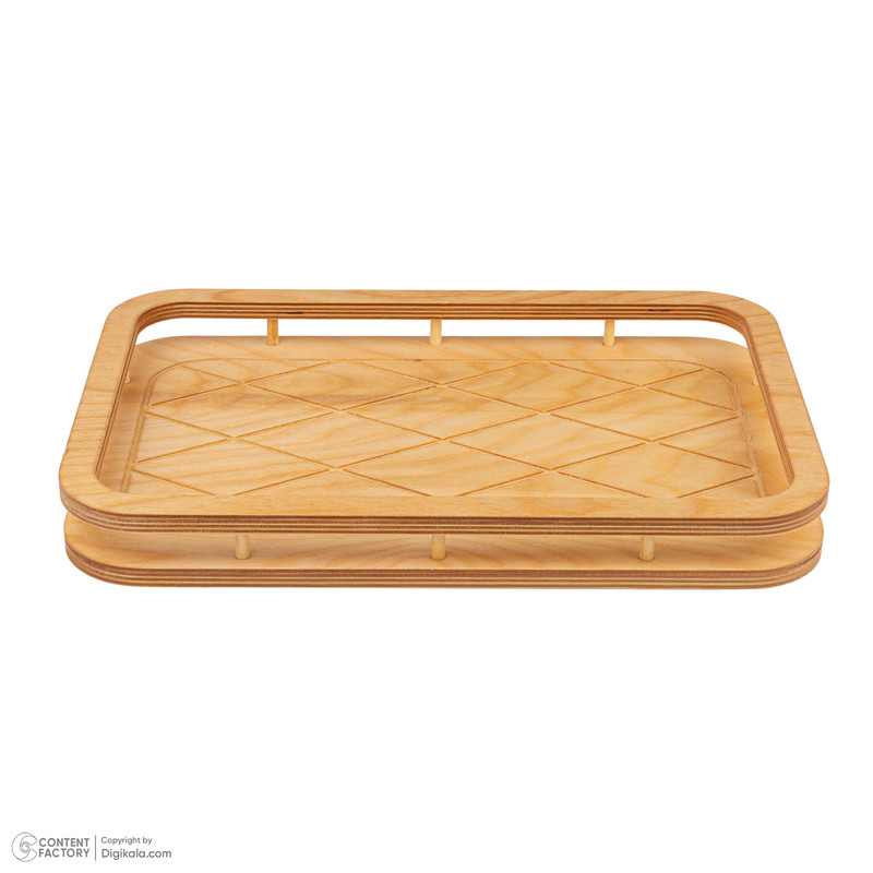سینی بدون دسته مدل مستطیل طرح سبد سایز 36x24 سانتی متر