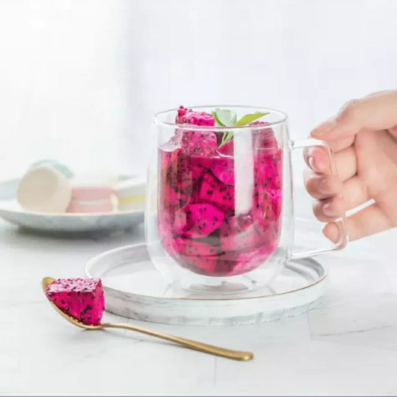 لیوان مدل دوجداره دسته دار کد 300 بسته 2 عددی