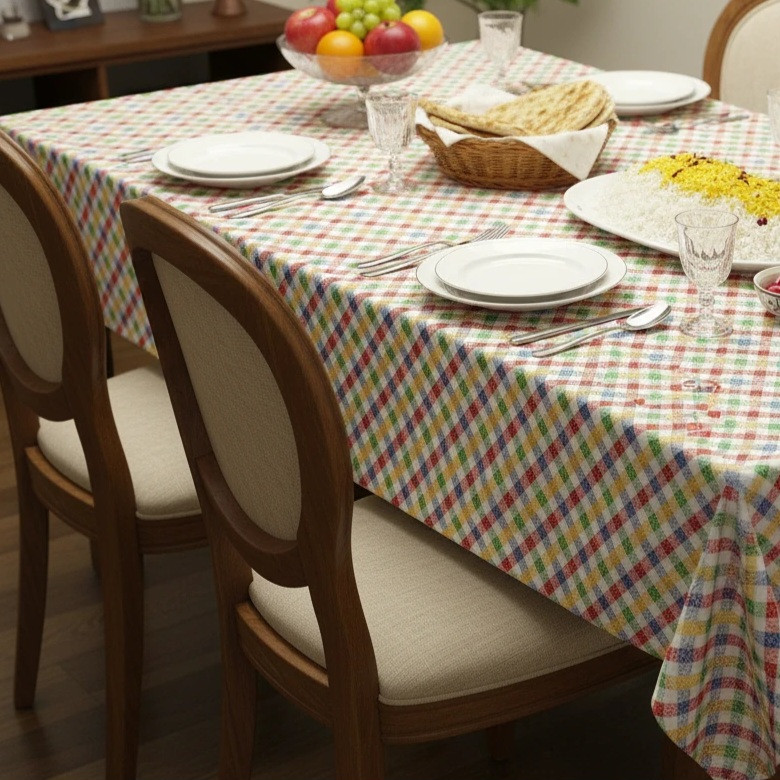 سفره 4 نفره مدل TCA1702042 طرح راهدار سایز 120×100 سانتی متر