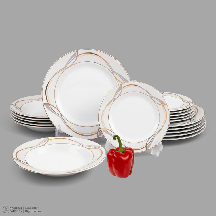 سرویس 18 پارچه دینووا ساینا طرح گرد مدل ورژن 6