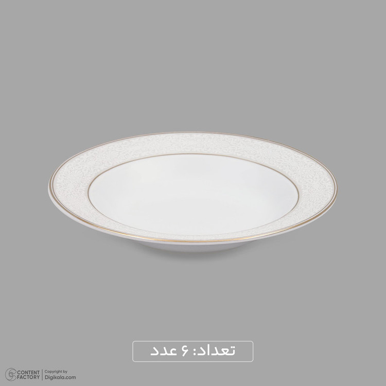 سرویس غذاخوری 18 پارچه 6 نفره دینوا ساینا طرح دایره مدل ورژن 6