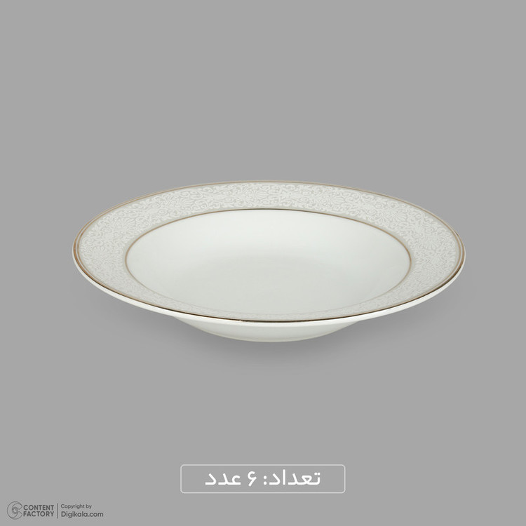 سرویس غذاخوری 18 پارچه 6 نفره دینوا ساینا طرح دایره مدل ورژن 6