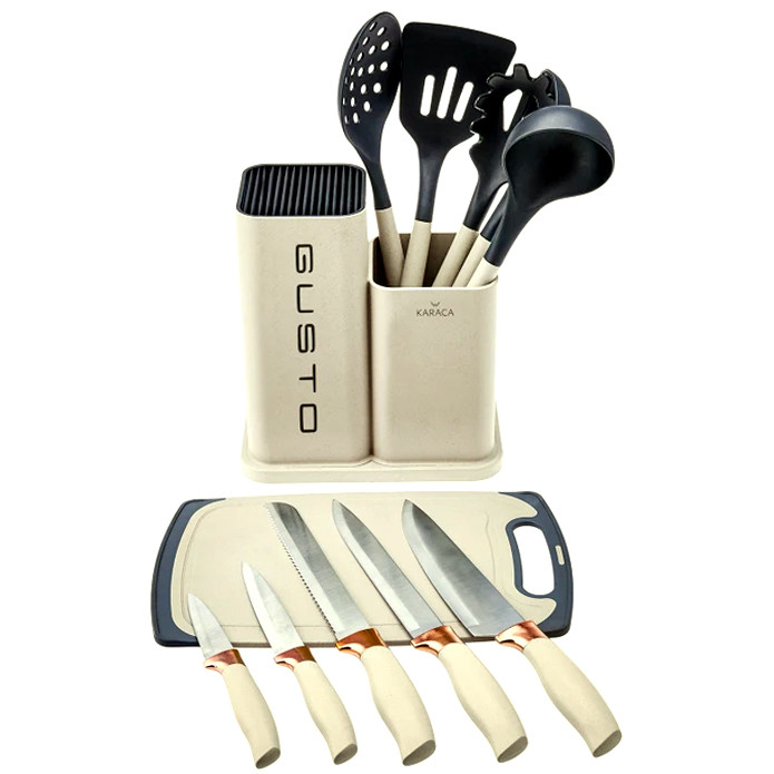 سرویس چاقو و کفگیر ملاقه 12 پارچه کاراجا مدل Gusto