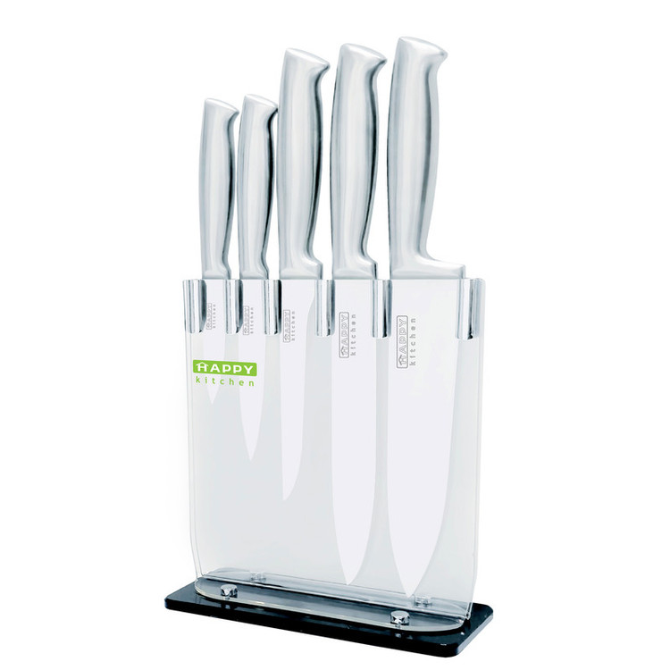 سرویس چاقو 5 پارچه هپی کیچن مدل Stone Knife PMMA