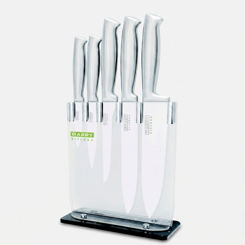 سرویس چاقو 5 پارچه هپی کیچن مدل Stone Knife PMMA