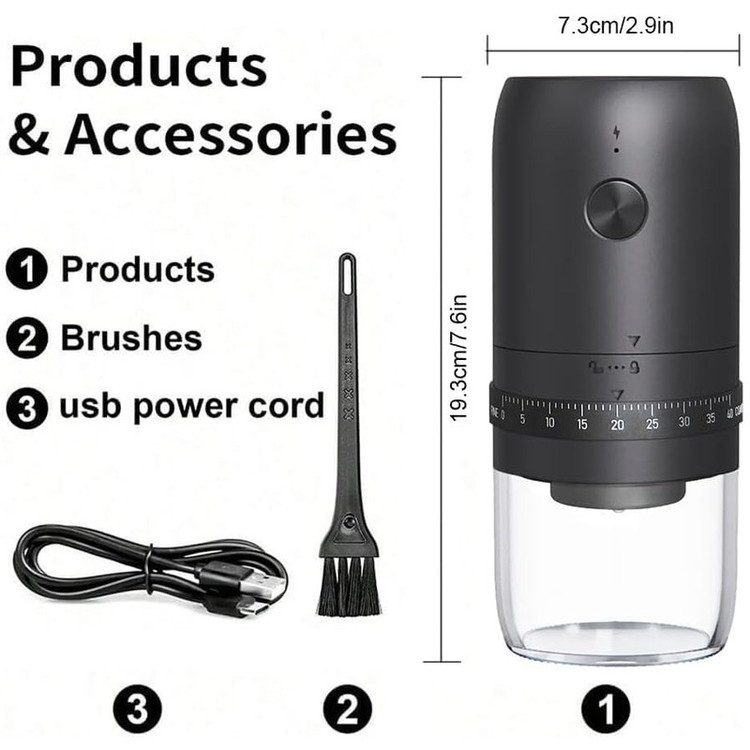 آسیاب قهوه مدل شارژی Electric Coffee Grinder