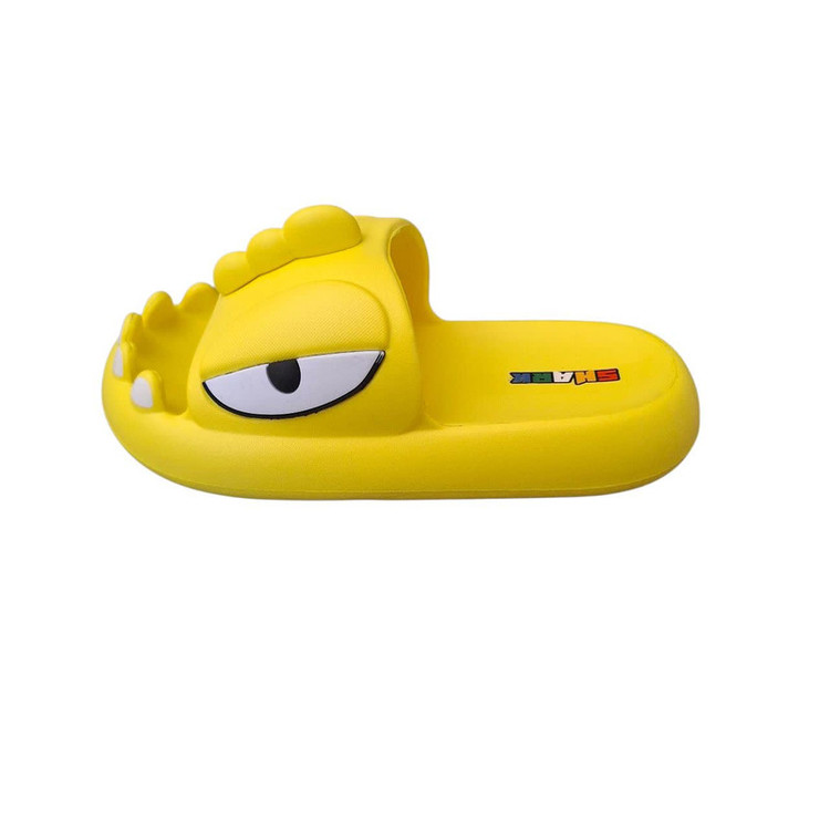 دمپایی حمام بچگانه زیتون مدل کوسه کوچولو