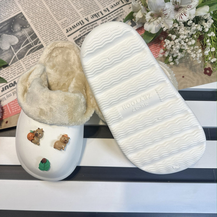 دمپایی حولهای زیتون مدل کریسمس کد Wh-05