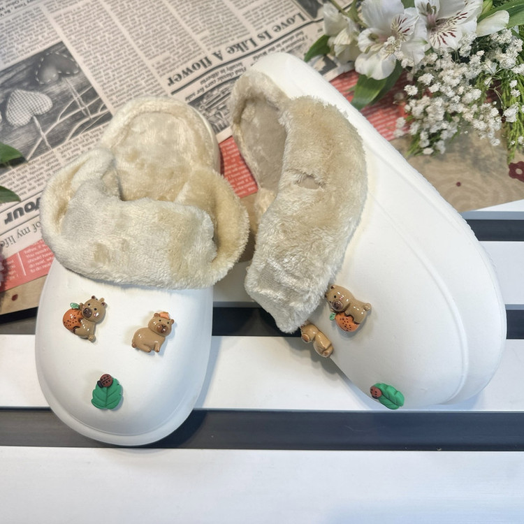 دمپایی حولهای زیتون مدل کریسمس کد Wh-05