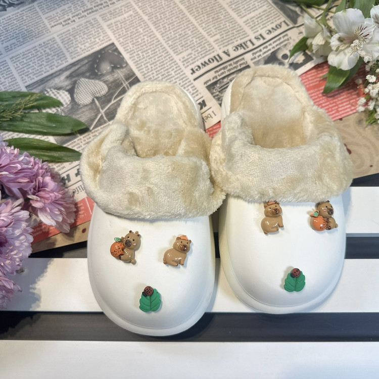 دمپایی حولهای زیتون مدل کریسمس کد Wh-05