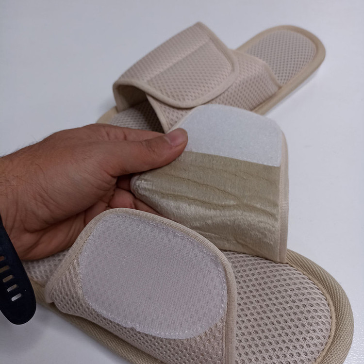دمپایی حوله ای نیکتا مدل رویه چسبی 32-10000 کد 1604-CR