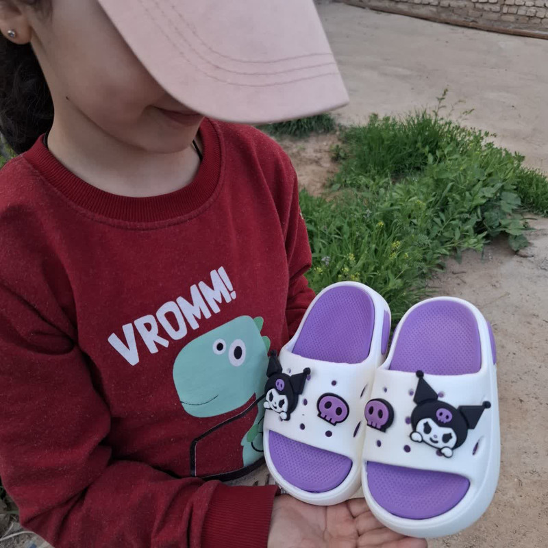 دمپایی حمام بچگانه مدل کرومی