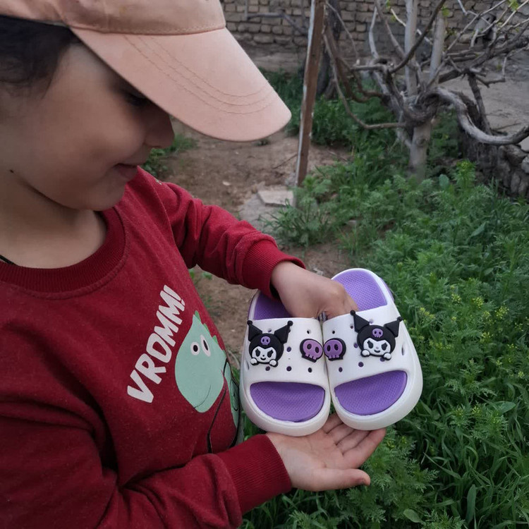دمپایی حمام بچگانه مدل کرومی