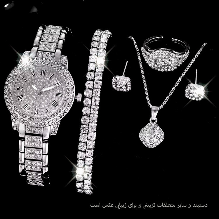 ساعت مچی عقربه ای زنانه مدل فول نگین یونانی کد N1