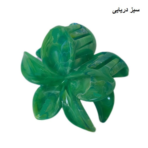 کلیپس مو زنانه مدل مرمر طرح گل پلومریا