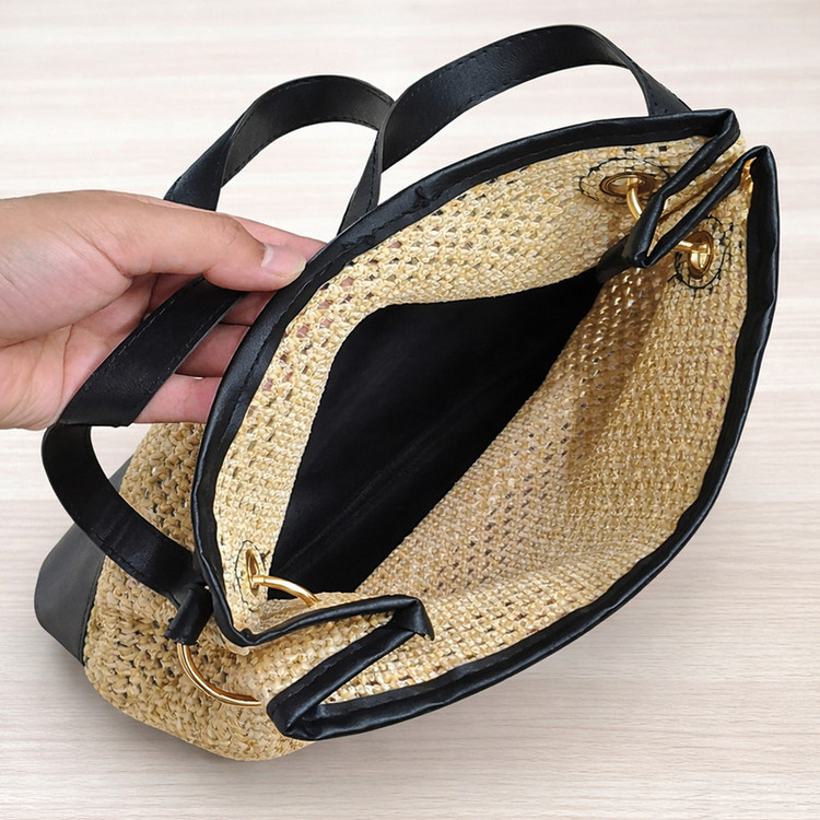 کیف دستی زنانه مدل حصیری کد R1