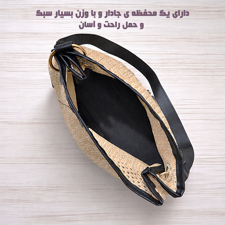 کیف دستی زنانه مدل حصیری کد R1