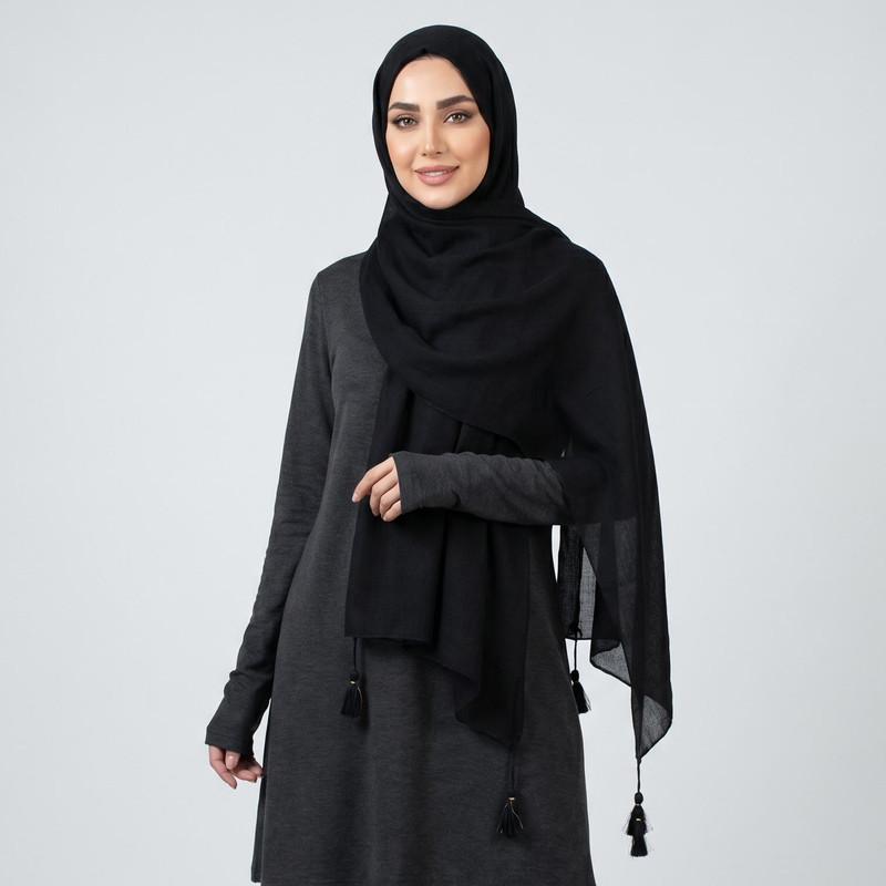 شال زنانه مدل ساده مزونی طرح پاییزه کد ana-2089