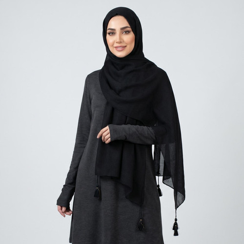 شال زنانه مدل ساده مزونی طرح پاییزه کد ana-2089