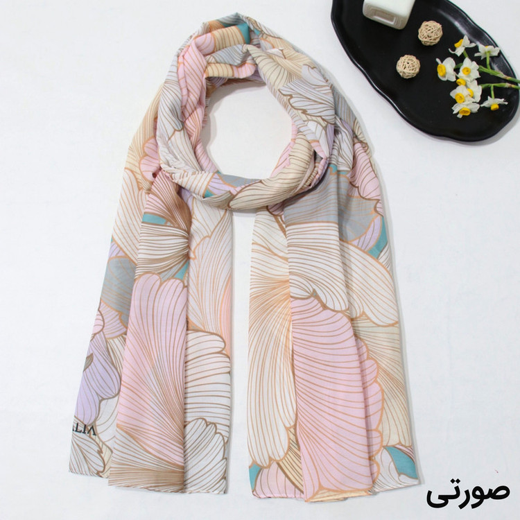 شال زنانه مدل نخی بهاری جدید طرح مزونی کد ana-3085