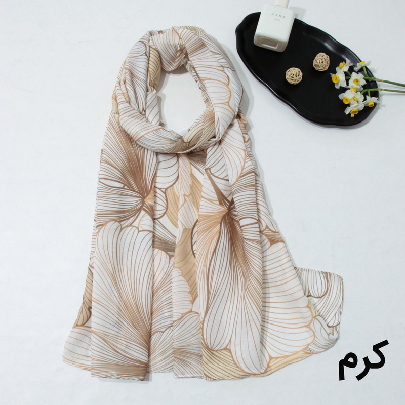 شال زنانه مدل نخی بهاری جدید طرح مزونی کد ana-3085