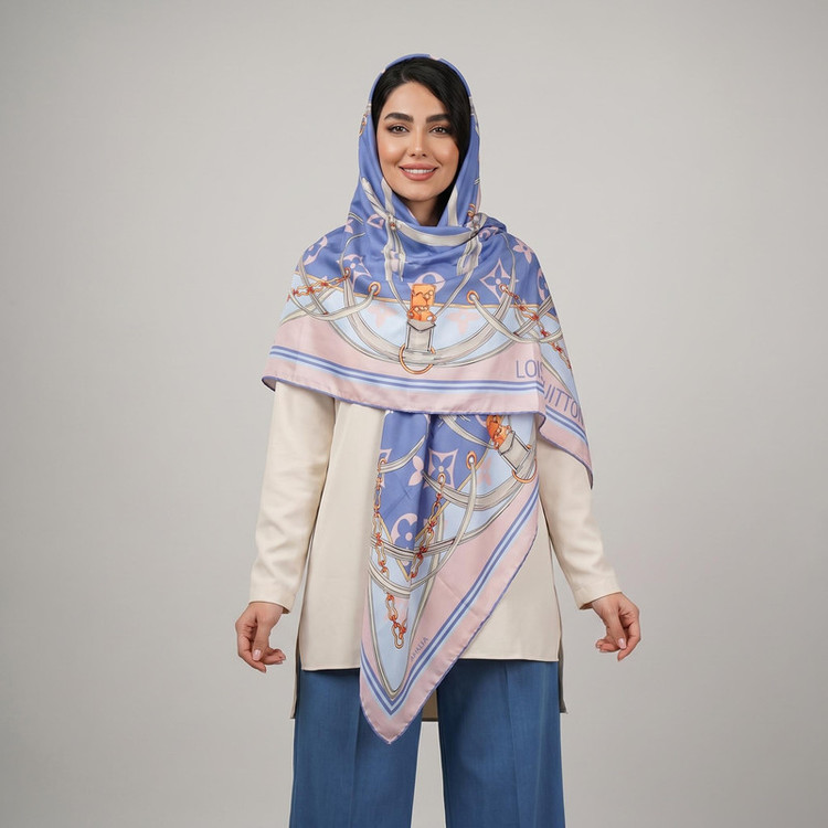 روسری زنانه مدل ابریشم مزونی دور کد 9065