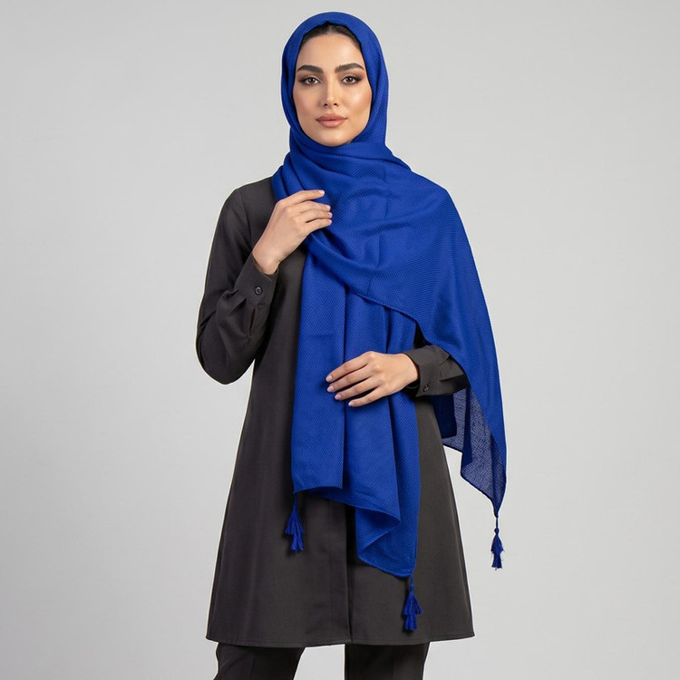 شال زنانه مدل نخی ساده منگوله دار خنک کد A-2261