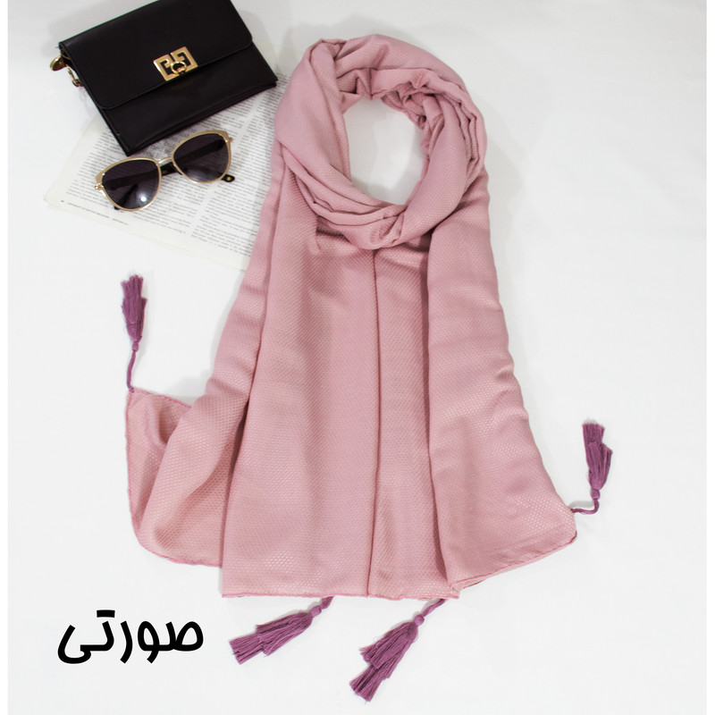 شال زنانه مدل نخی ساده منگوله دار خنک کد A-2261