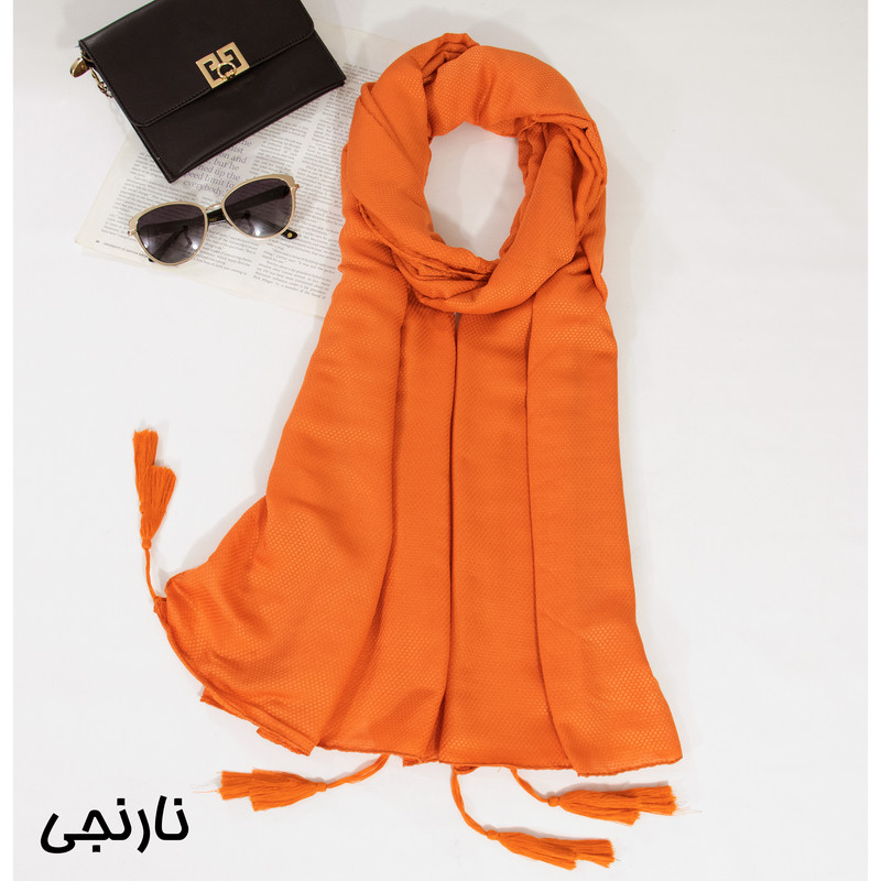 شال زنانه مدل نخی ساده منگوله دار خنک کد A-2261