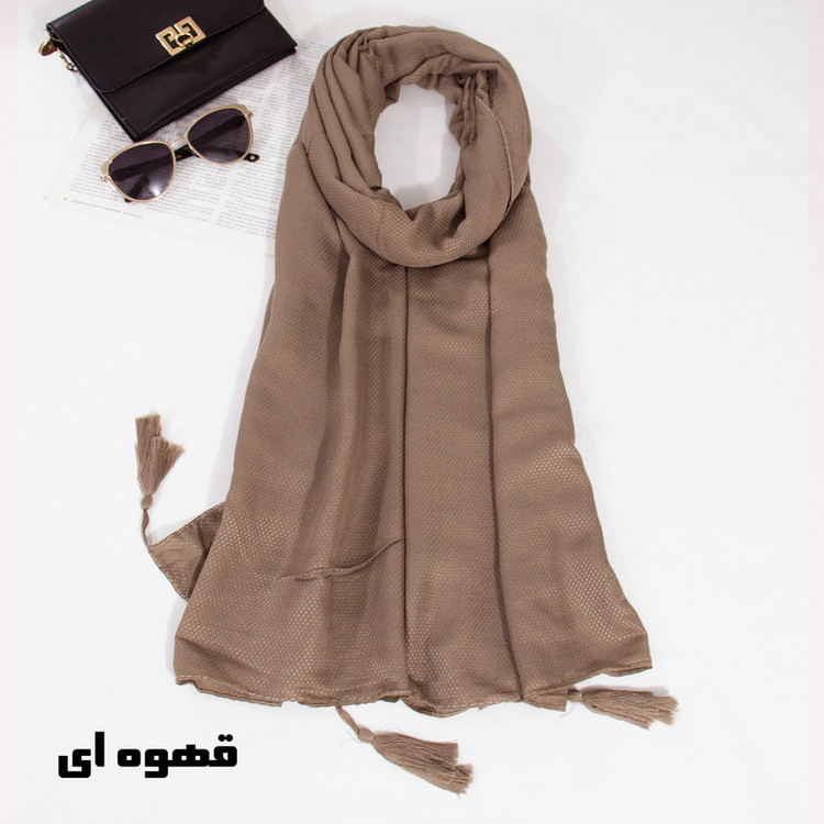 شال زنانه مدل نخی ساده منگوله دار خنک کد A-2261