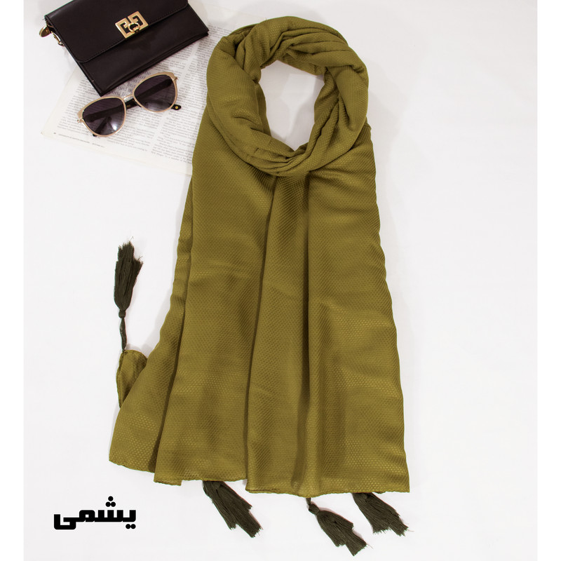 شال زنانه مدل نخی ساده منگوله دار خنک کد A-2261
