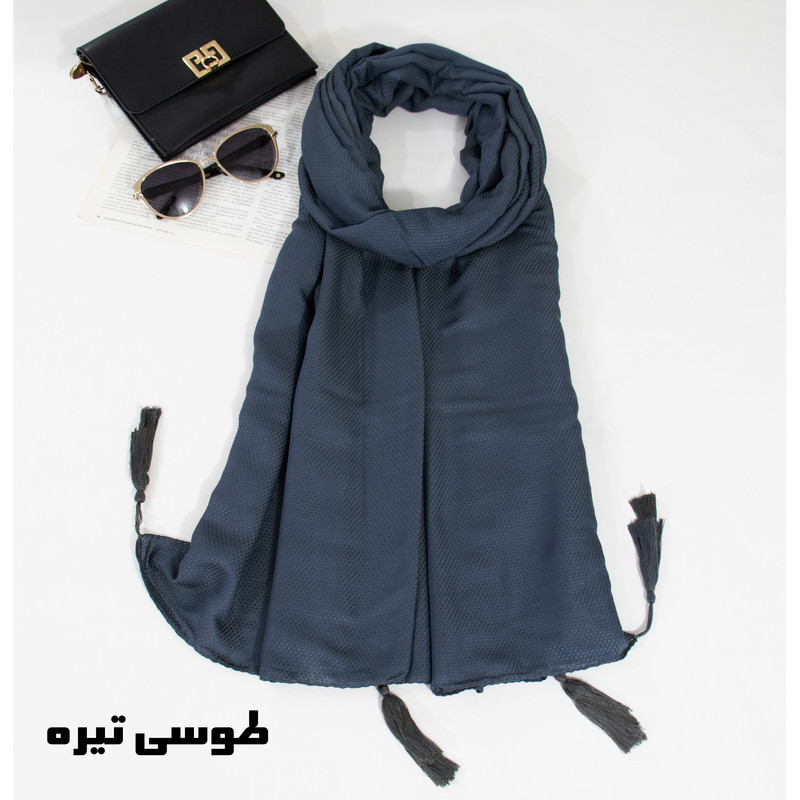شال زنانه مدل نخی ساده منگوله دار خنک کد A-2261