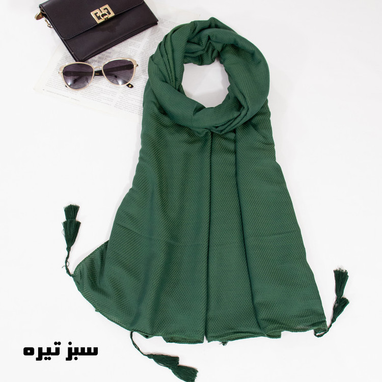 شال زنانه مدل نخی ساده منگوله دار خنک کد A-2261