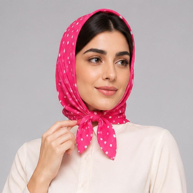 مینی اسکارف نخ زنانه آنالیا مدل مزونی بهاری کد 7031