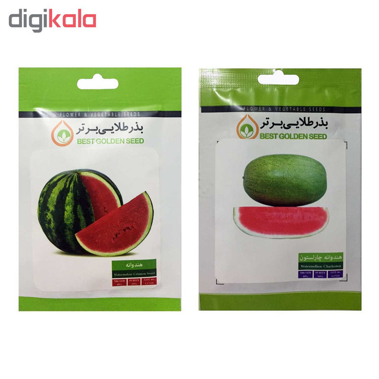 بذر هندوانه بذر طلایی برتر کد P-H-BZT-02 مجموعه 2 عددی
