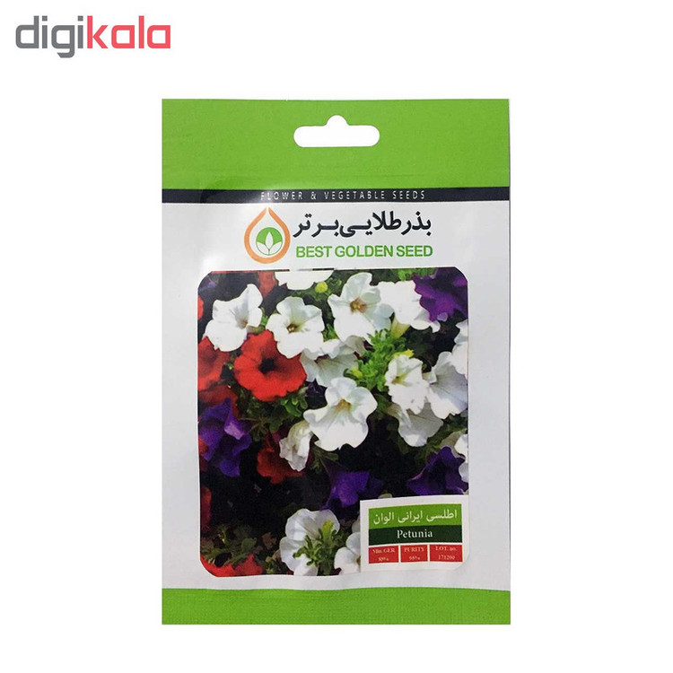 بذر گل اطلسی ایرانی الوان بذر طلایی برتر کد BZT-07