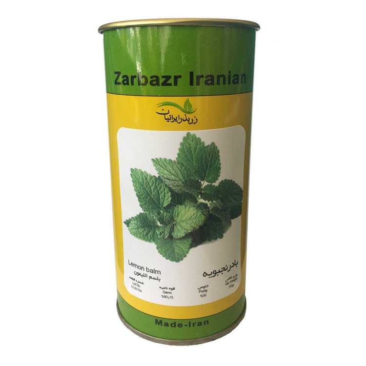 بذر بادرنجبویه زر بذر ایرانیان قوطی 100 گرمی کد GH100g-43