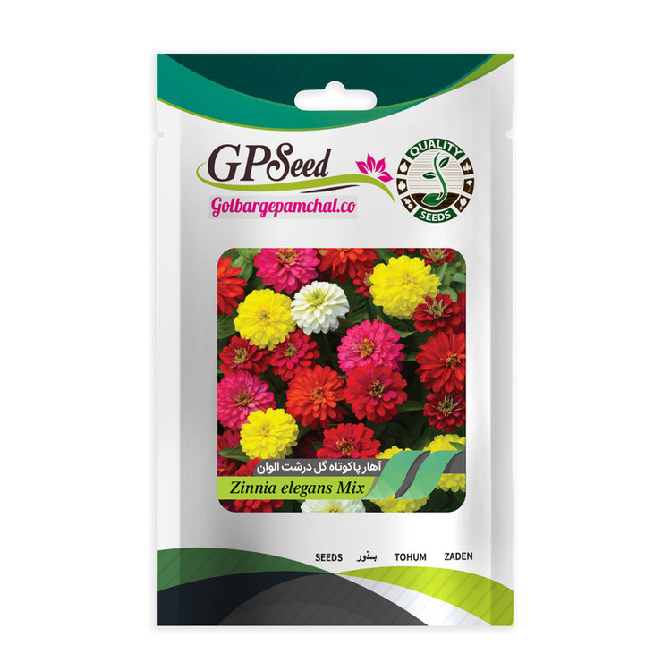 بذر گل آهار همه رنگ گلدانی گلبرگ پامچال کد G-P-GP-08 مجموعه 8 عددی