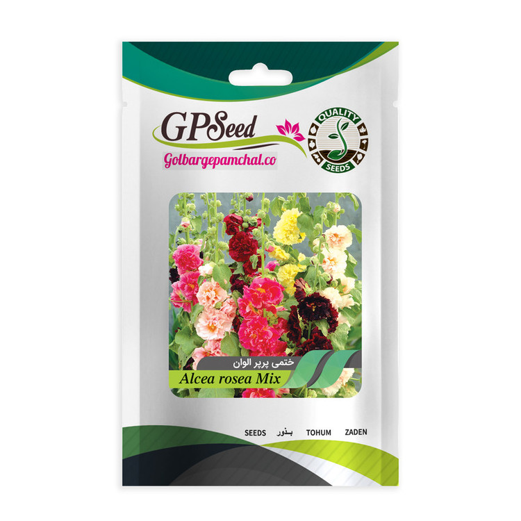 بذر گل ختمی پرپر همه رنگ گلدانی گلبرگ پامچال کد G-P-GP-04 مجموعه 4 عددی